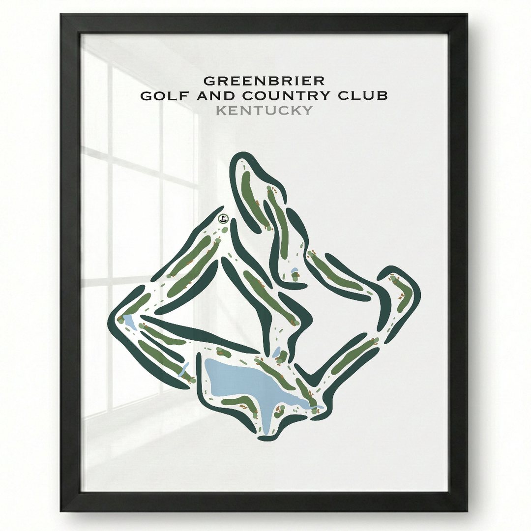 Greenbrier Golf and Country Club, Kentucky - Printed Golf Courses