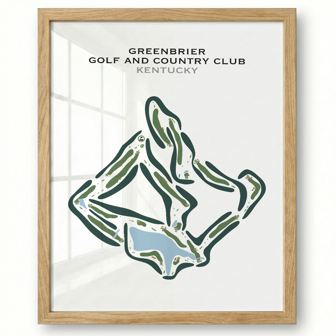 Greenbrier Golf and Country Club, Kentucky - Printed Golf Courses