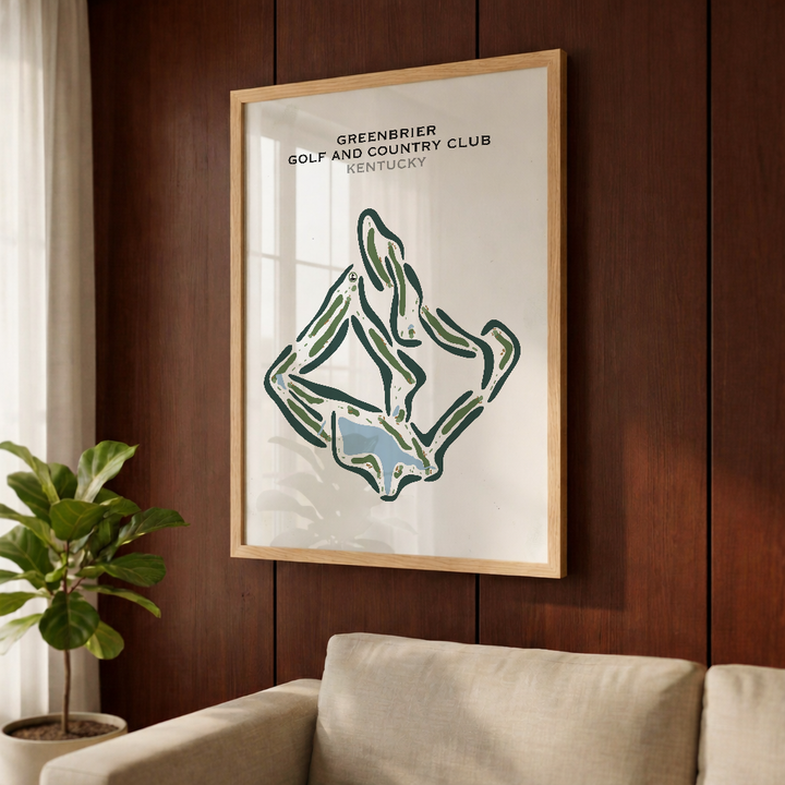 Greenbrier Golf and Country Club, Kentucky - Printed Golf Courses