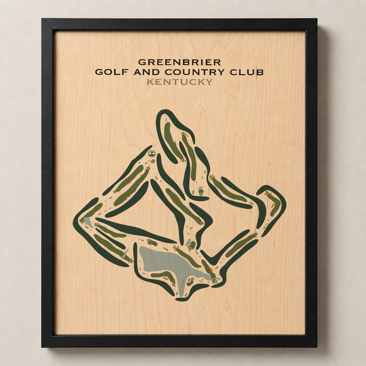 Greenbrier Golf and Country Club, Kentucky - Printed Golf Courses
