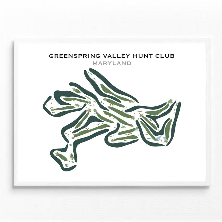 GreenSpring Valley Hunt Country Club, Maryland - Printed Golf Courses - Golf Course Prints