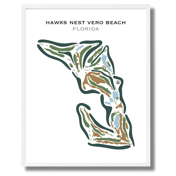 Hawks Nest, Vero Beach, Florida - Printed Golf Courses