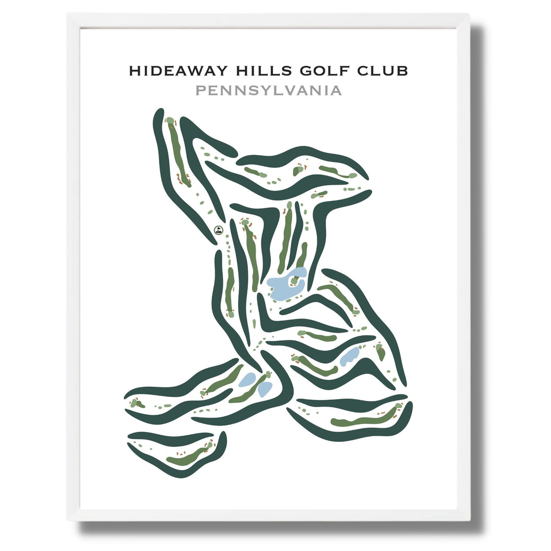 Hideaway Hills Golf Club, Pennsylvania - Printed Golf Courses