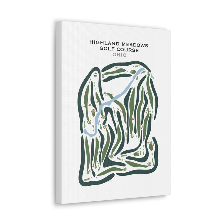 Highland Meadows Golf Course, Ohio - Printed Golf Courses