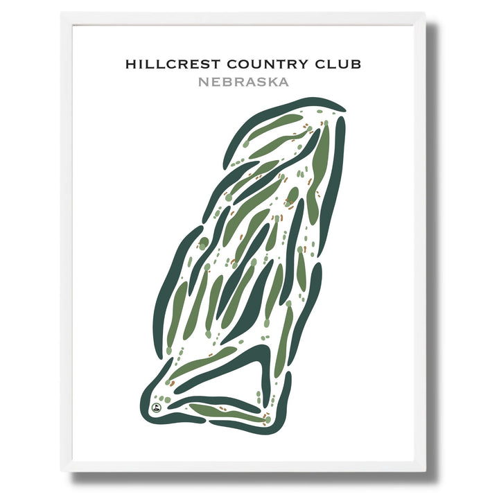 Hillcrest Country Club, Nebraska - Printed Golf Courses