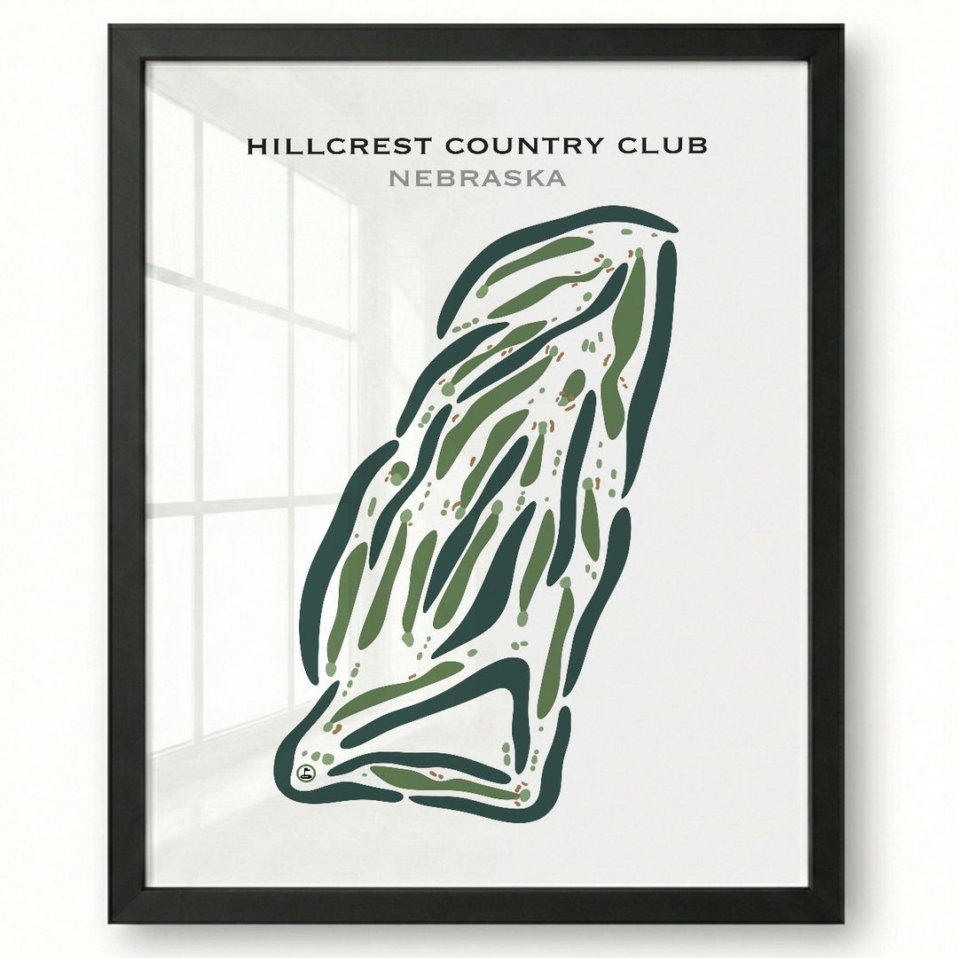 Hillcrest Country Club, Nebraska - Printed Golf Courses