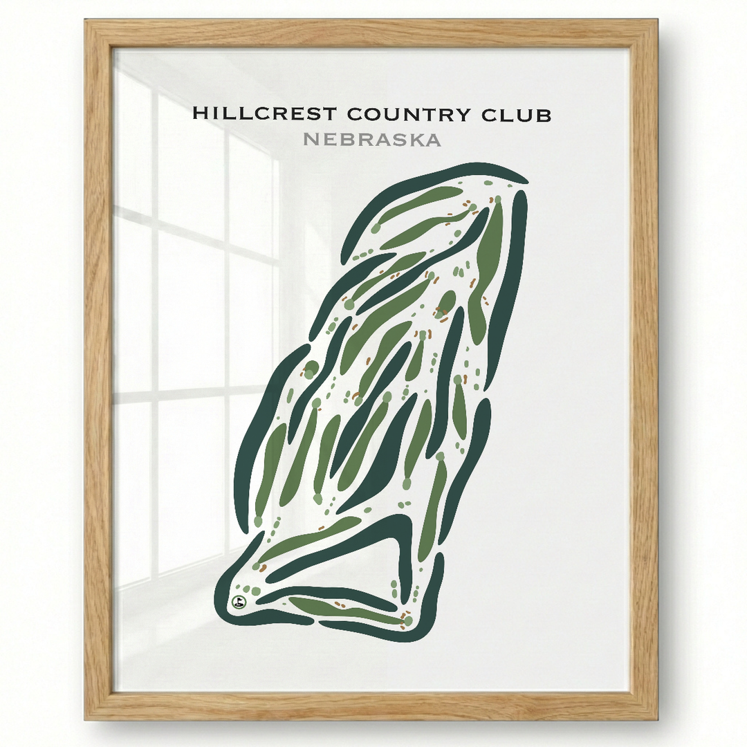 Hillcrest Country Club, Nebraska - Printed Golf Courses