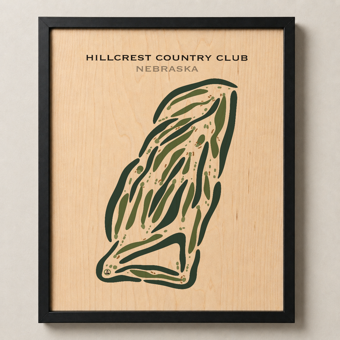 Hillcrest Country Club, Nebraska - Printed Golf Courses