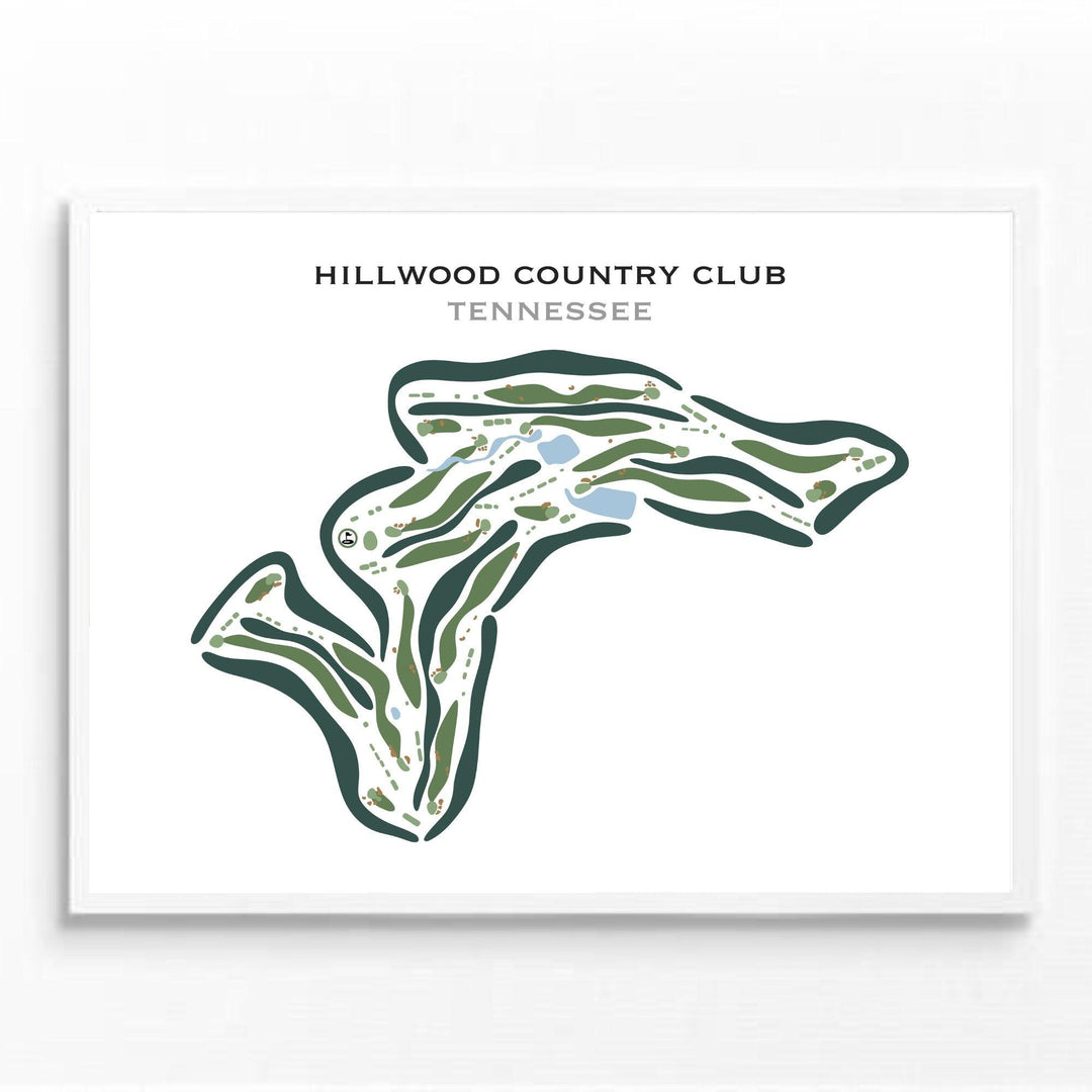 Hillwood Country Club, Tennessee - Printed Golf Courses - Golf Course Prints