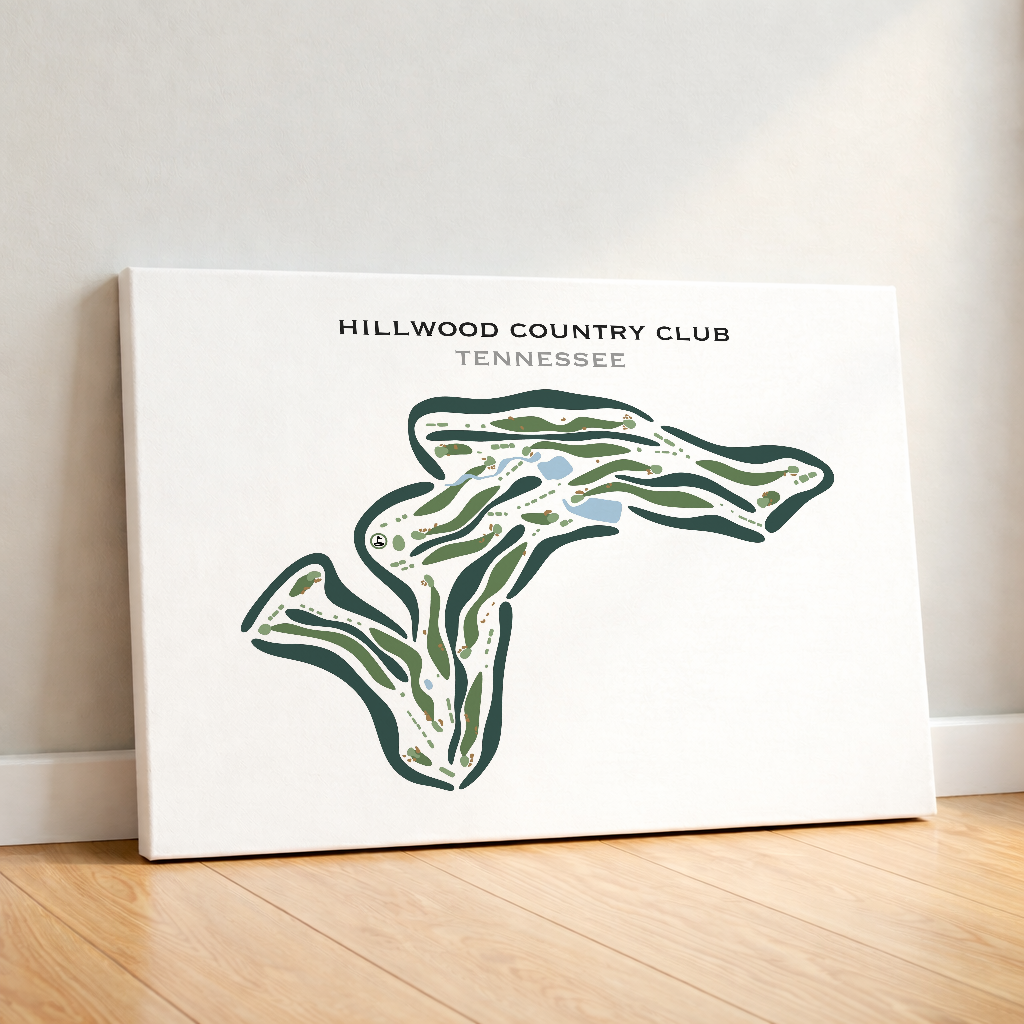 Hillwood Country Club, Tennessee - Printed Golf Courses