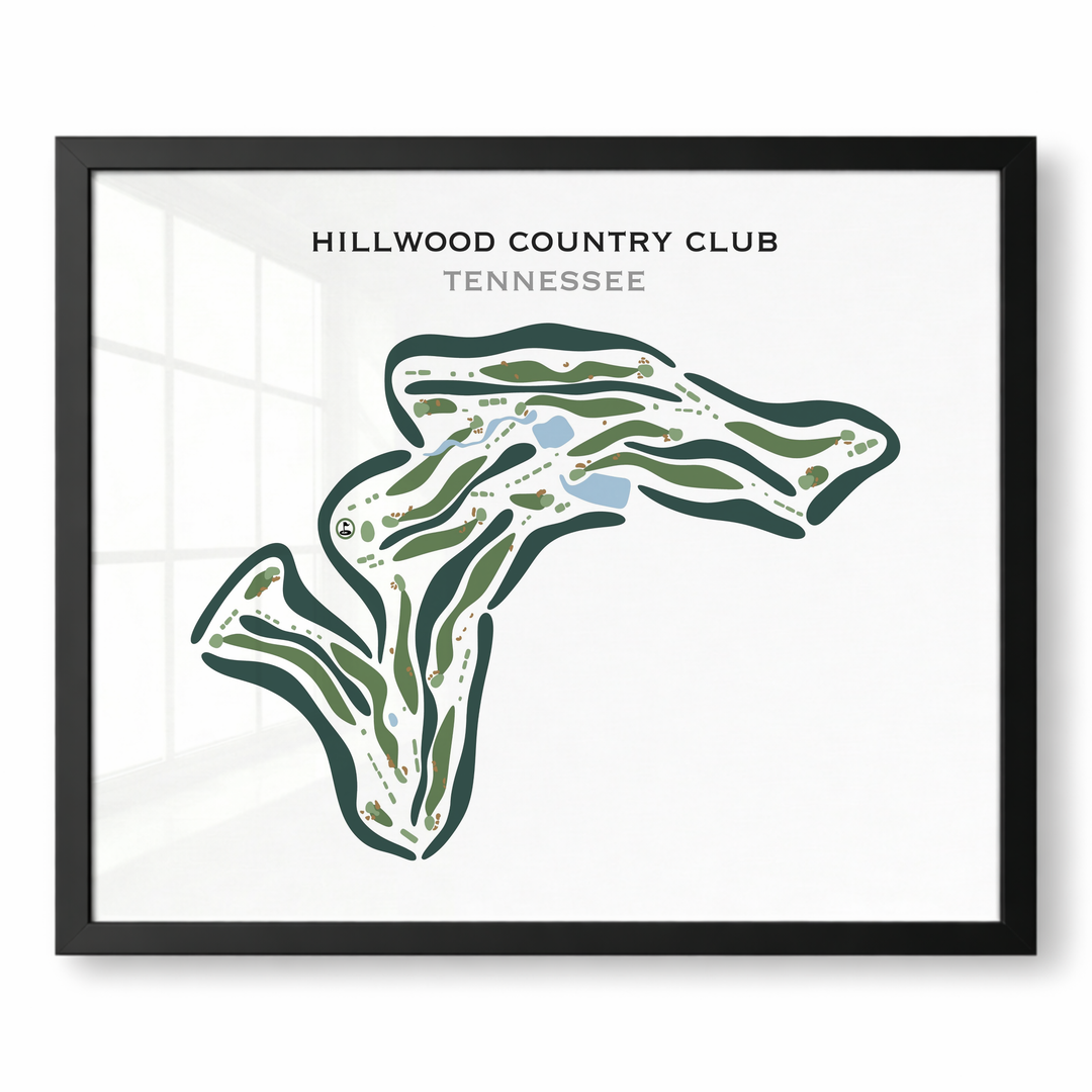Hillwood Country Club, Tennessee - Printed Golf Courses