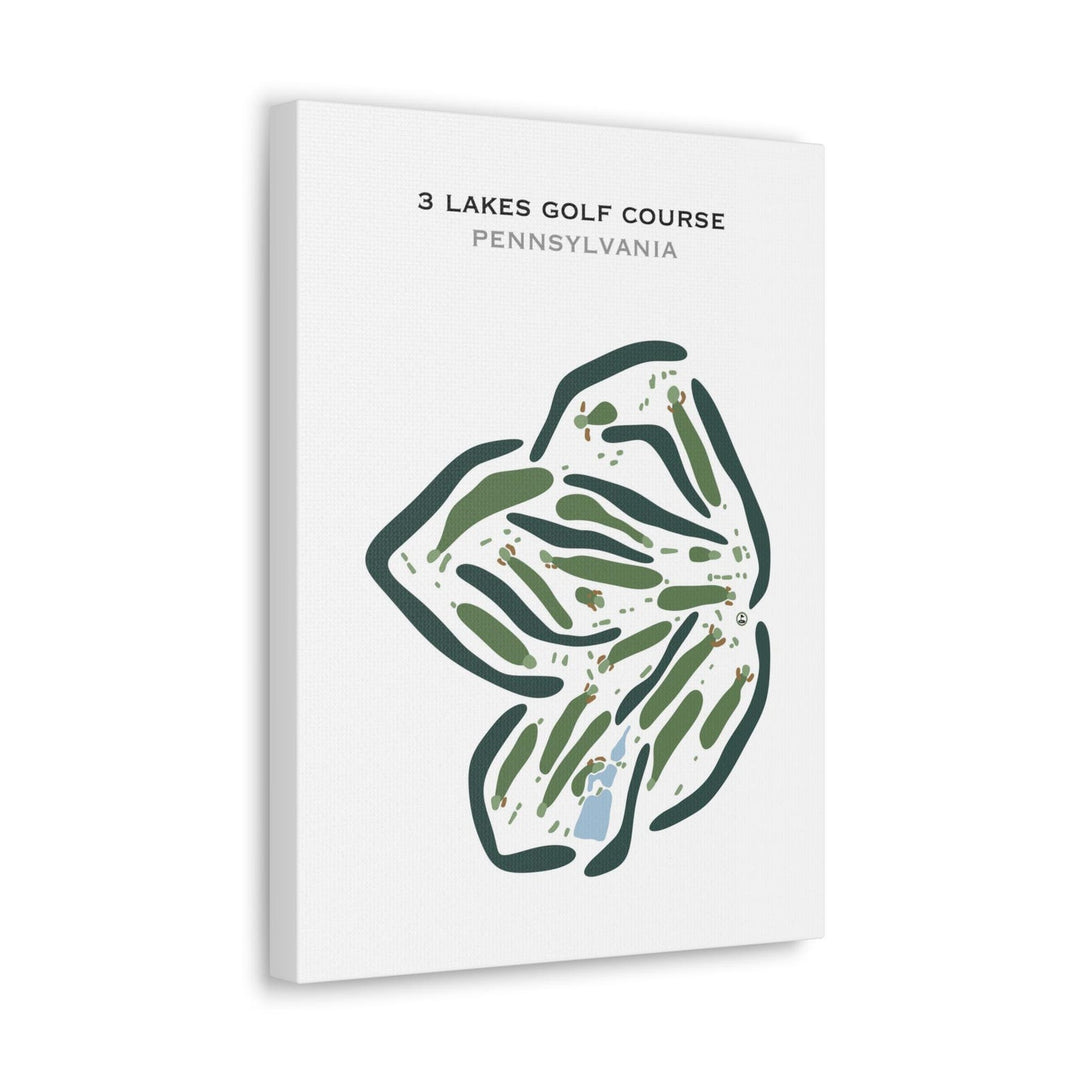 3 Lakes Golf Course, Pennsylvania - Printed Golf Courses