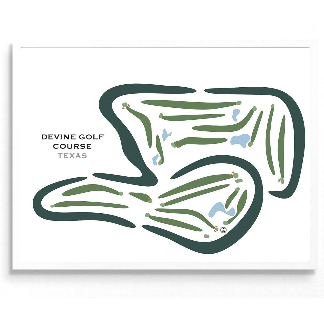 Devine Golf Course, Texas - Printed Golf Courses - Golf Course Prints