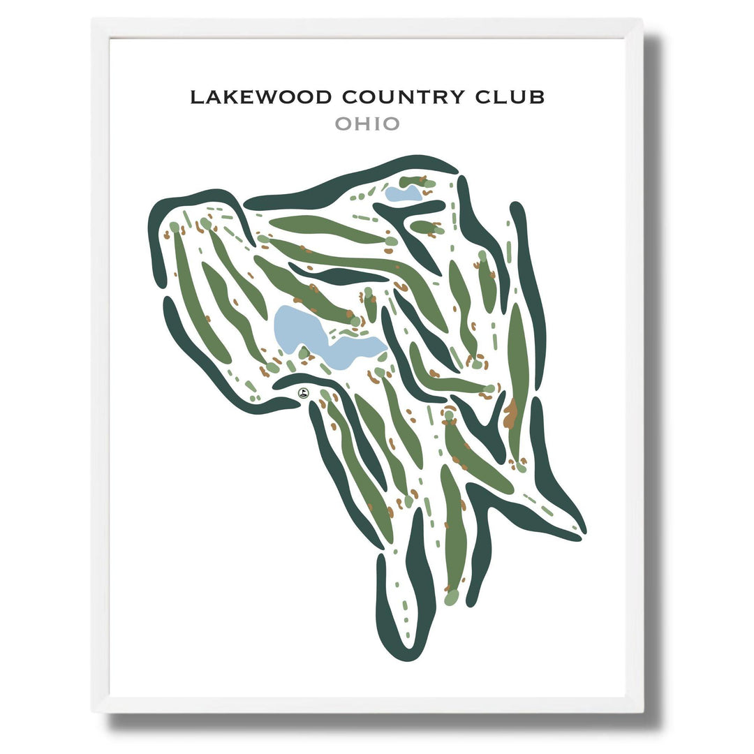 Lakewood Country Club, Ohio - Printed Golf Courses - Golf Course Prints