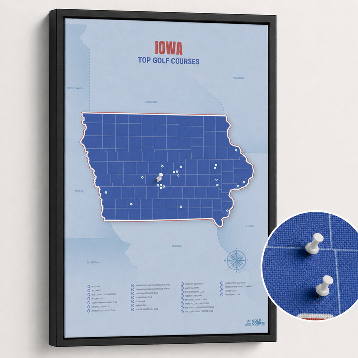 Map of Iowa Golf Courses