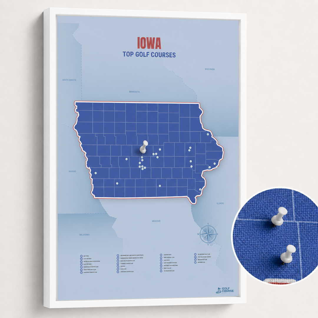 Map of Iowa Golf Courses