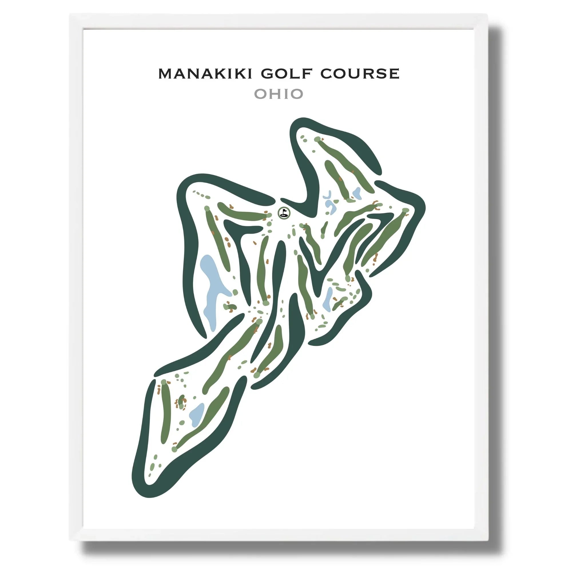 Manakiki Golf Course Ohio Printed Golf Courses