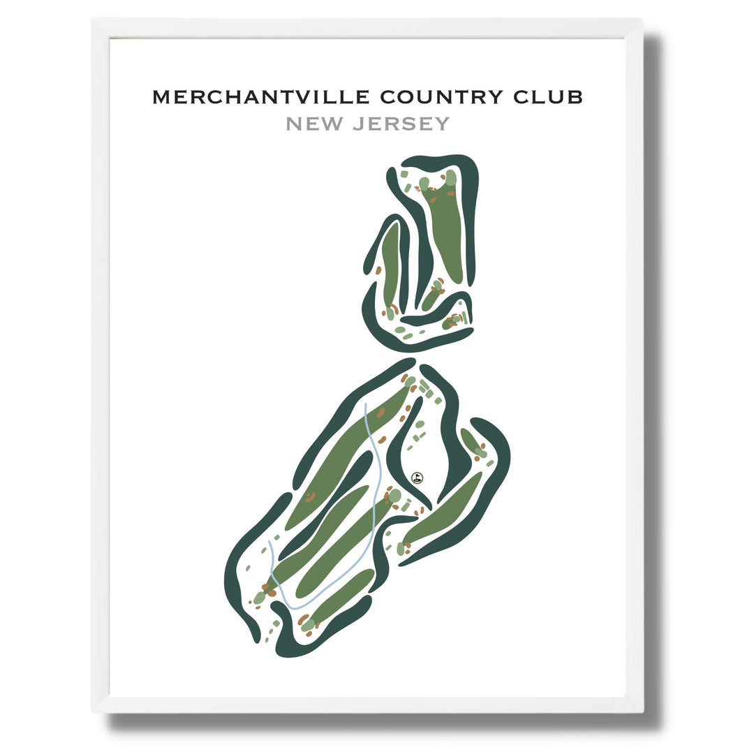 Merchantville Country Club, New Jersey - Printed Golf Courses