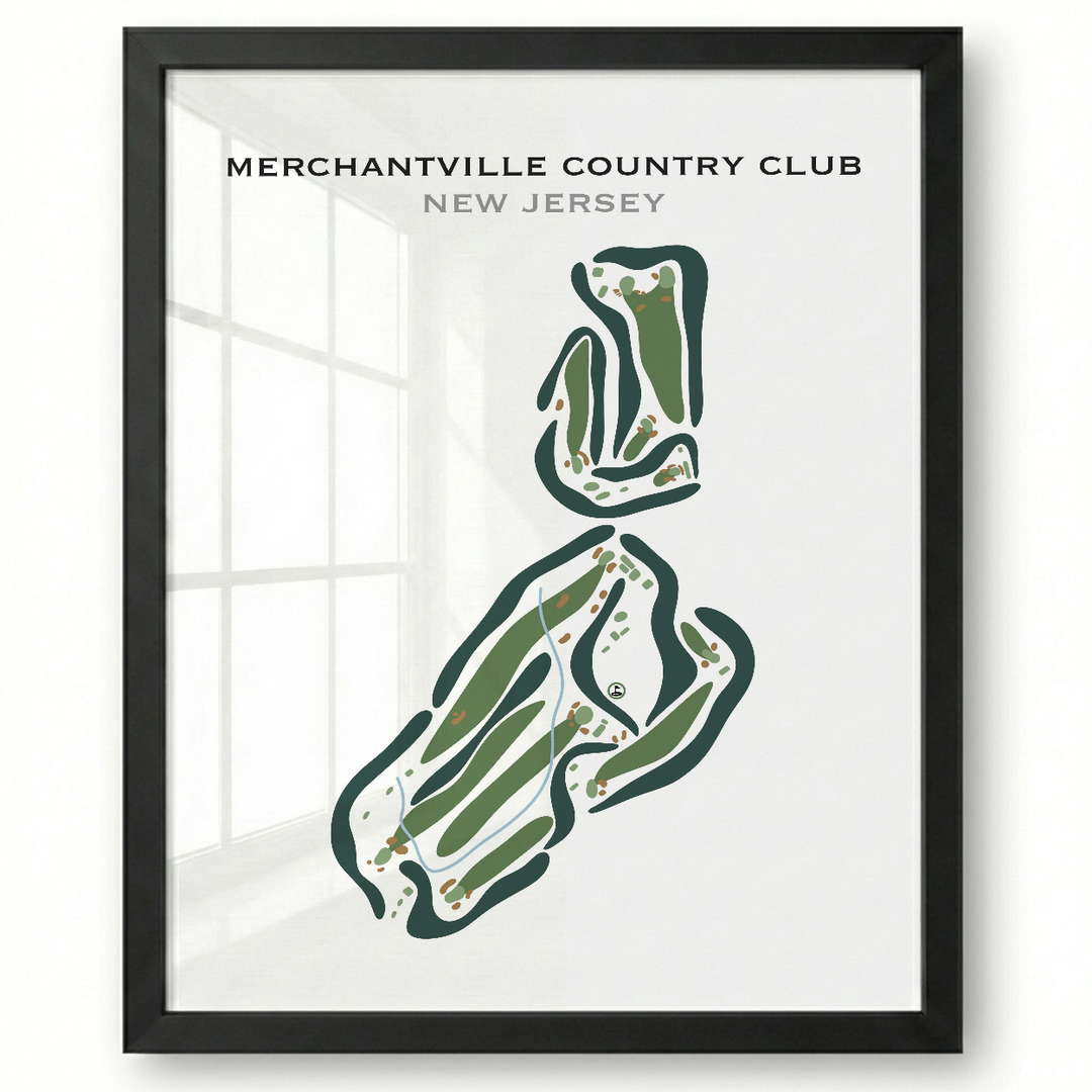 Merchantville Country Club, New Jersey - Printed Golf Courses