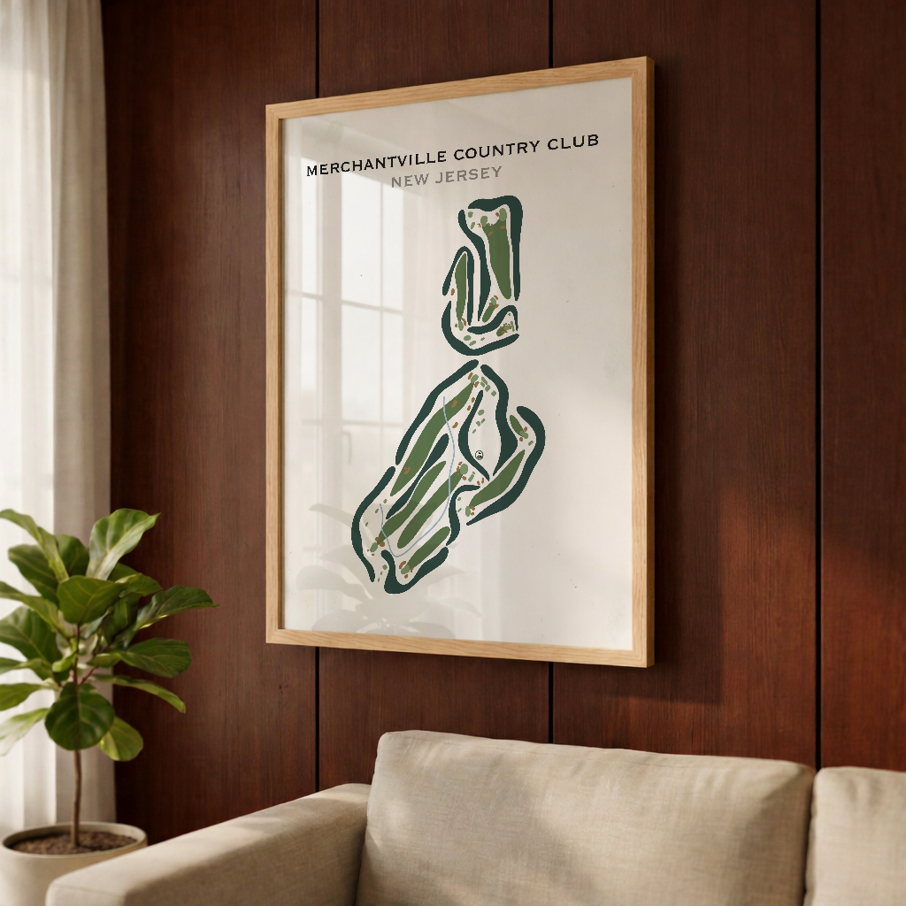 Merchantville Country Club, New Jersey - Printed Golf Courses