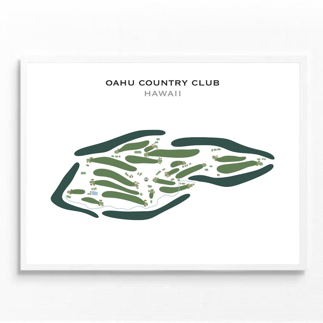 Buy the best printed golf course Oahu Country Club, Hawaii - Golf Course  Prints