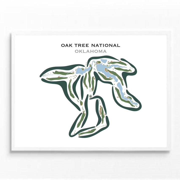Oak Tree National, Oklahoma - Printed Golf Courses