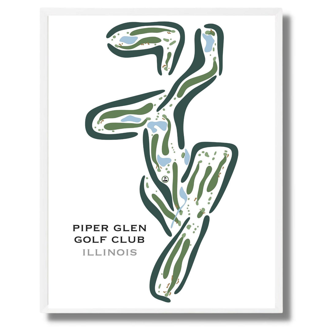 Piper Glen Golf Club, Illinois - Printed Golf Courses - Golf Course Prints