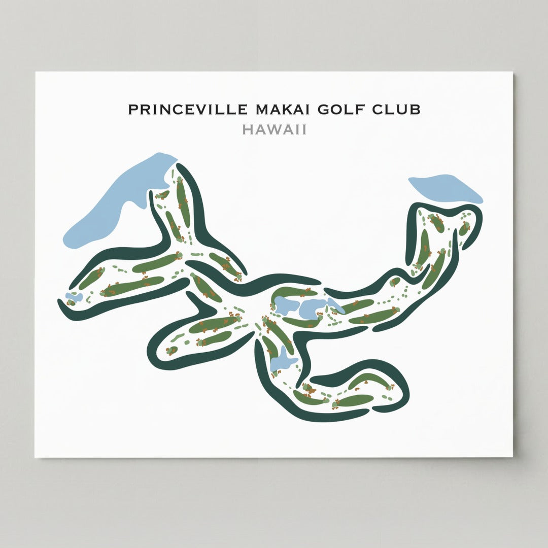 Princeville Makai Golf Club, Hawaii - Printed Golf Courses