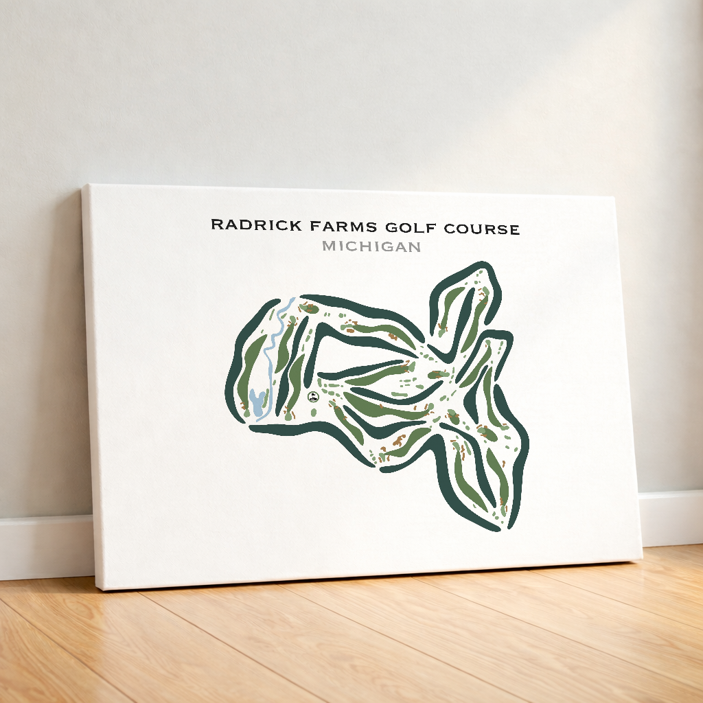 Radrick Farms Golf Course, Michigan - Printed Golf Courses