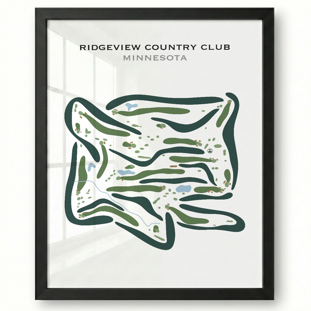 Ridgeview Country Club, Minnesota - Printed Golf Courses