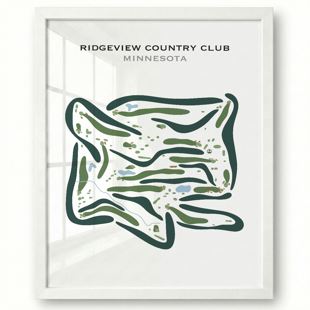Ridgeview Country Club, Minnesota - Printed Golf Courses