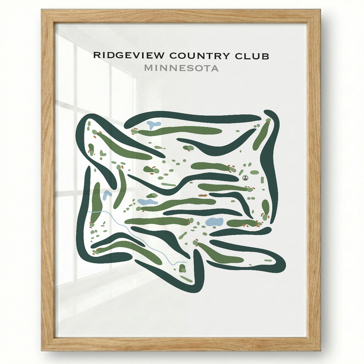 Ridgeview Country Club, Minnesota - Printed Golf Courses