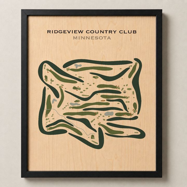 Ridgeview Country Club, Minnesota - Printed Golf Courses