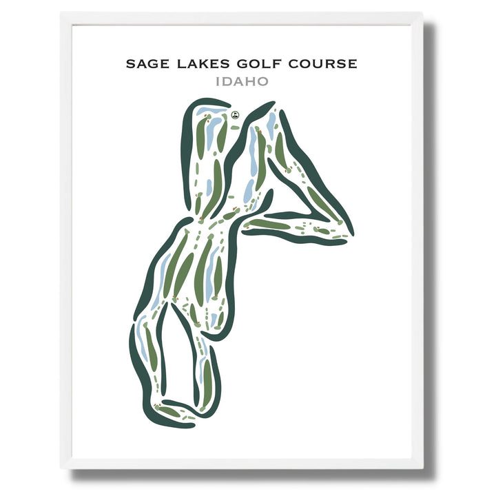 Sage Lakes Golf Course, Idaho - Printed Golf Courses