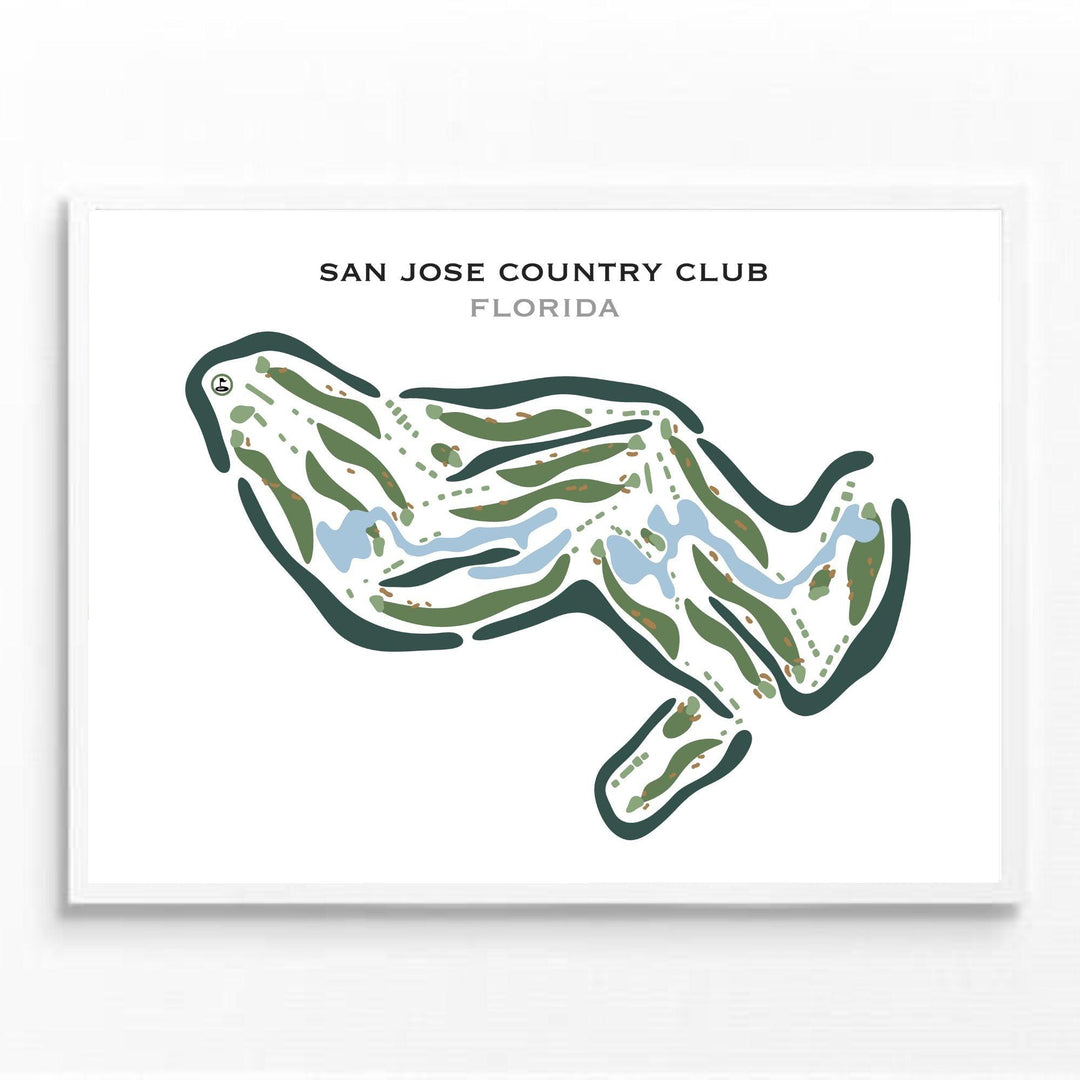 San Jose Country Club, Florida - Printed Golf Courses - Golf Course Prints