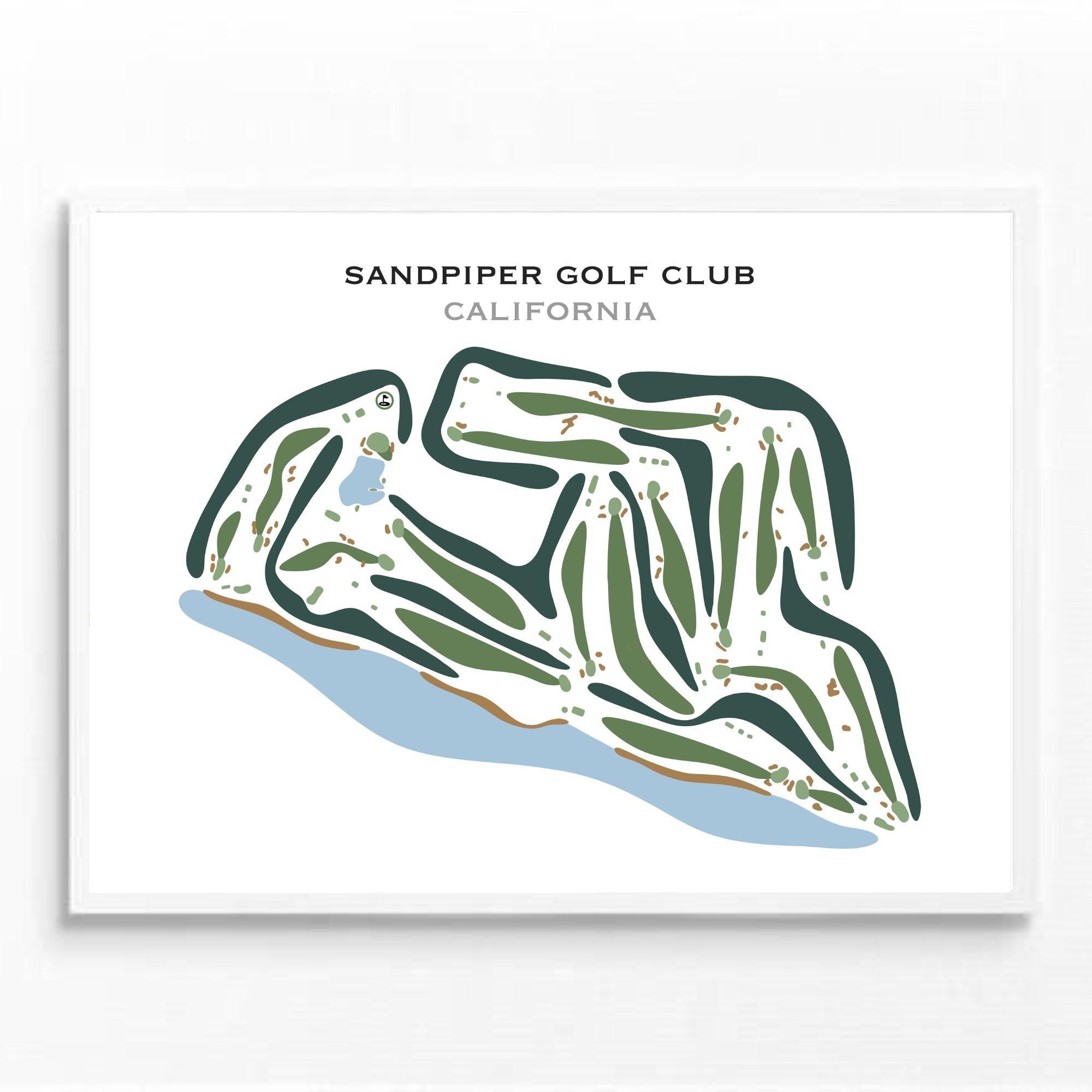 Sandpiper Golf Club, California Golf Course Maps and Prints - Golf ...