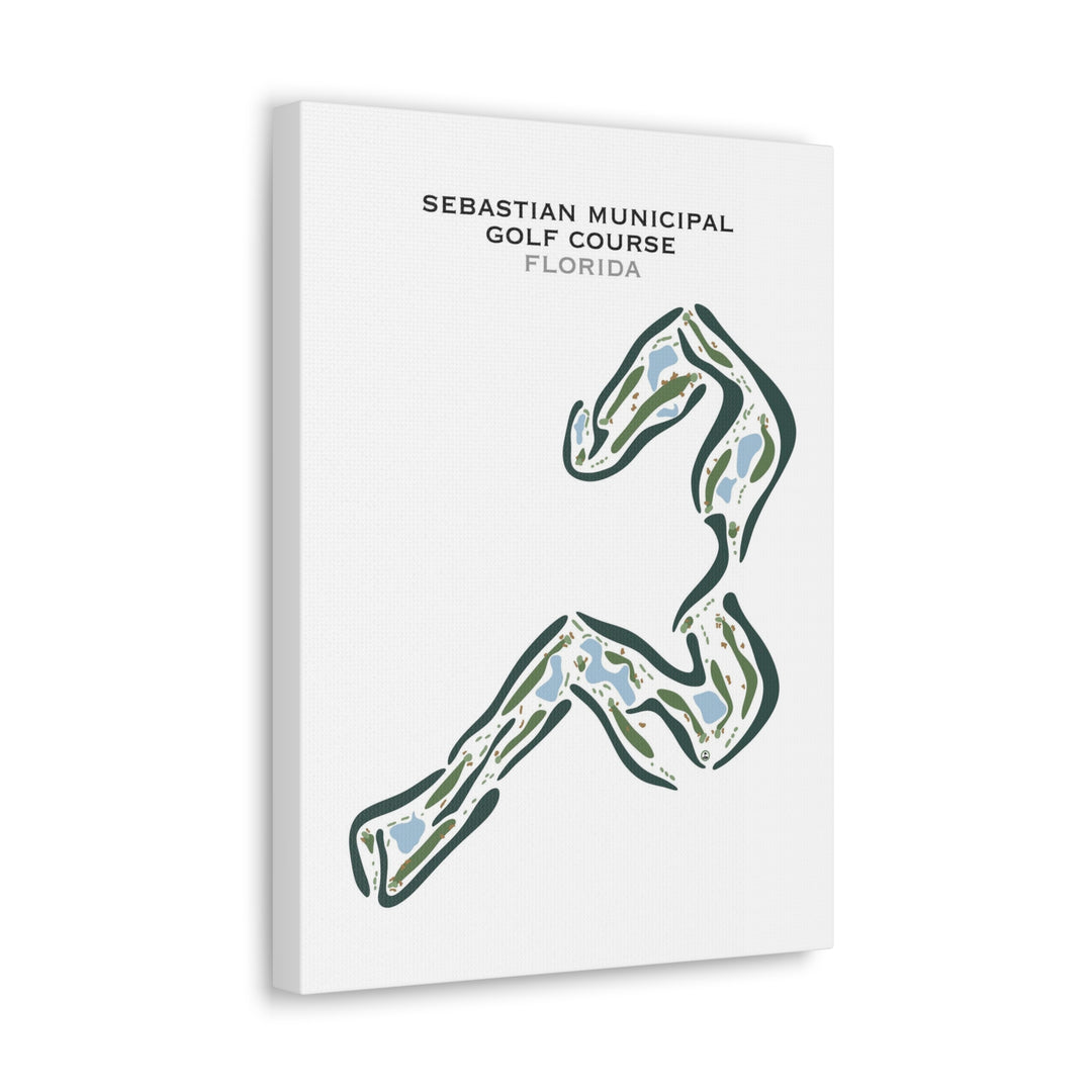 Sebastian Municipal Golf Course, Florida - Printed Golf Courses