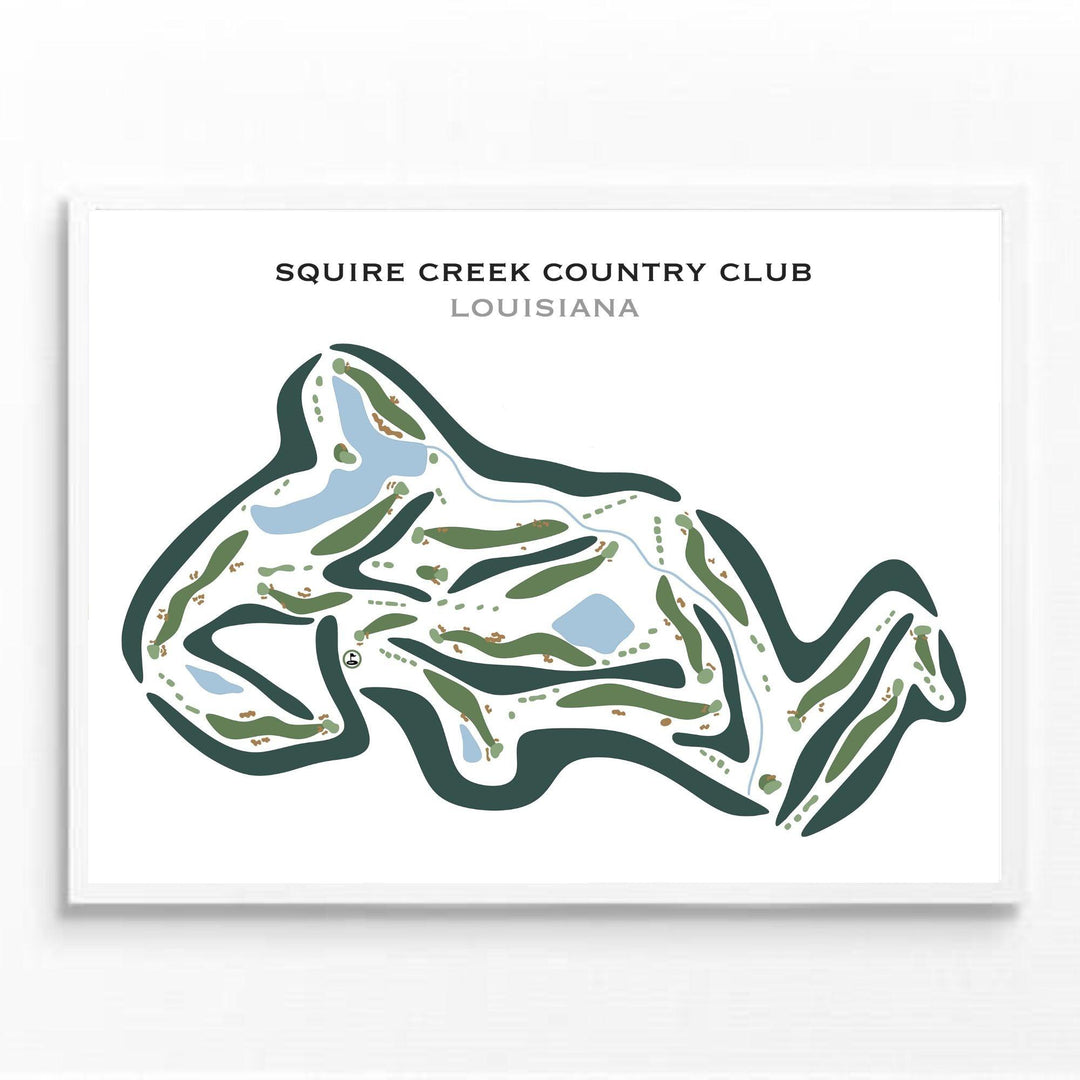 Squire Creek Country Club, Louisiana - Printed Golf Courses - Golf Course Prints