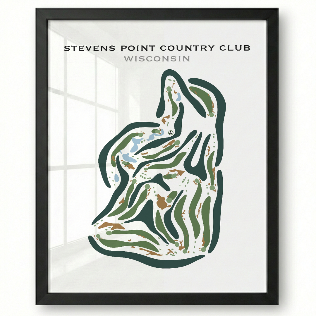 Stevens Point Country Club, Wisconsin - Printed Golf Courses