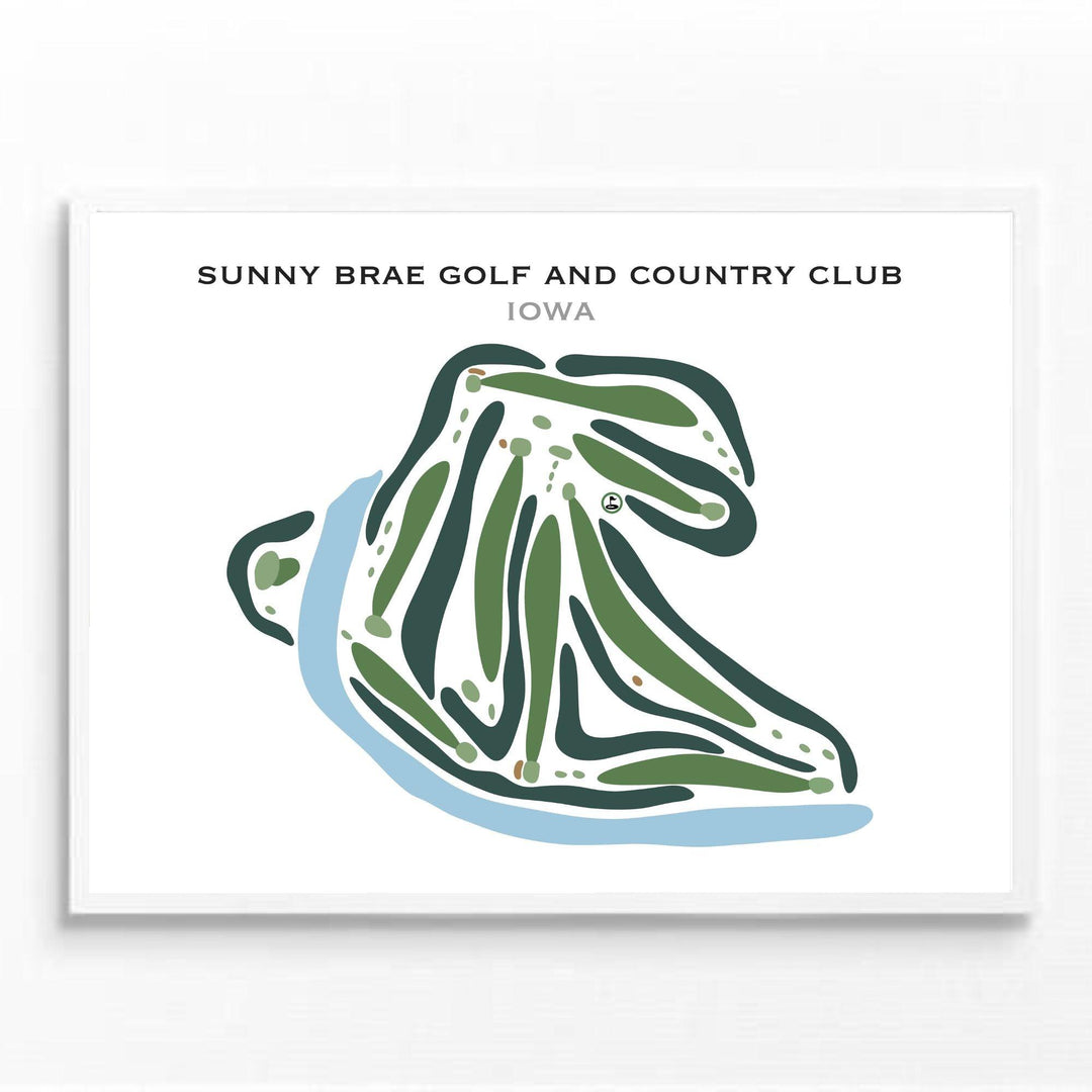 Sunny Brae Golf & Country Club, Iowa - Printed Golf Courses - Golf Course Prints
