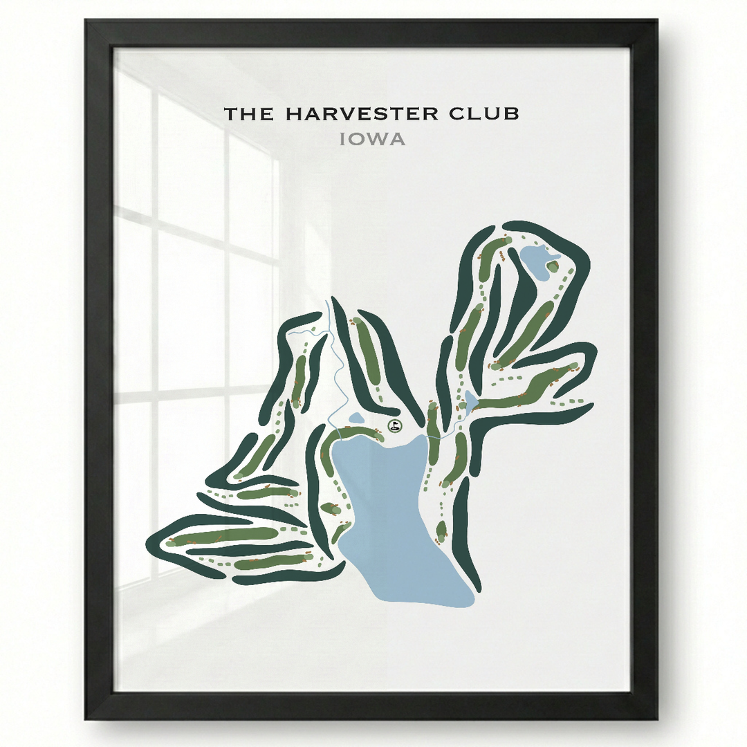 The Harvester Club, Iowa - Printed Golf Courses