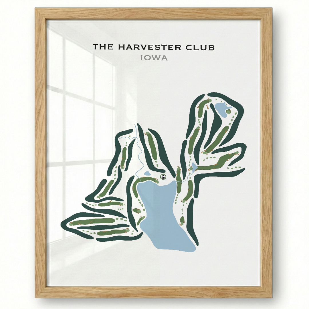 The Harvester Club, Iowa - Printed Golf Courses