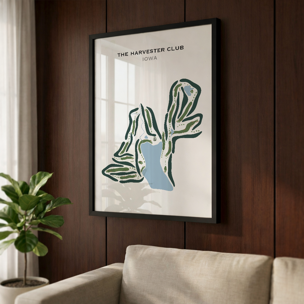 The Harvester Club, Iowa - Printed Golf Courses
