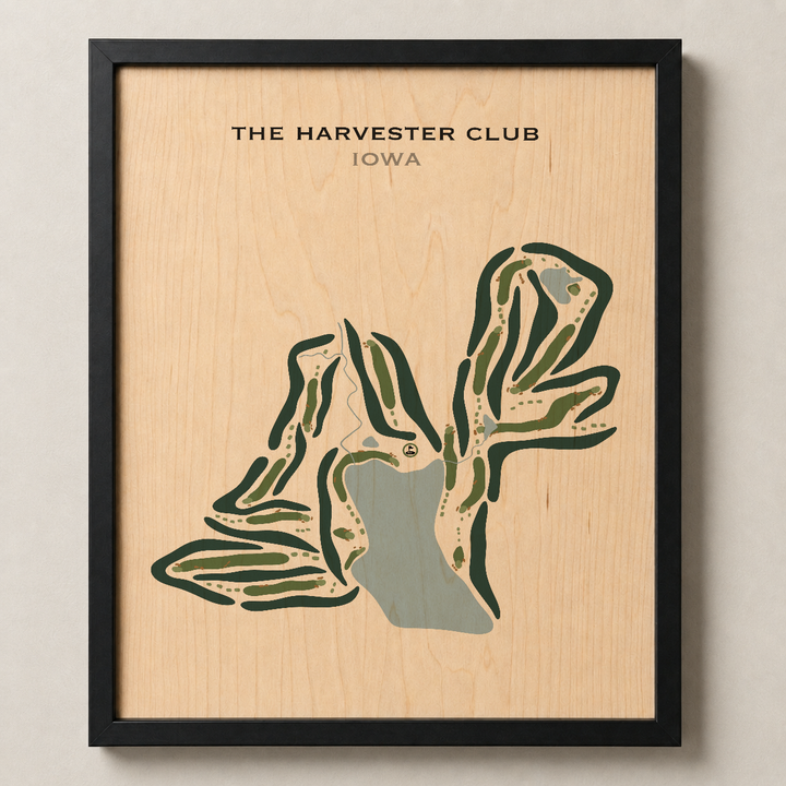 The Harvester Club, Iowa - Printed Golf Courses