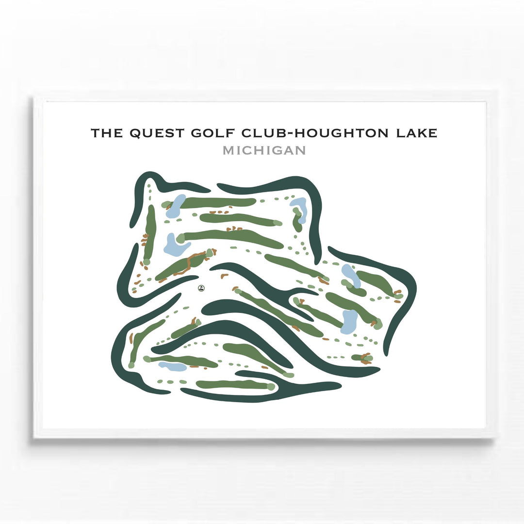 The Quest Golf Club-Houghton Lake, Michigan - Printed Golf Courses