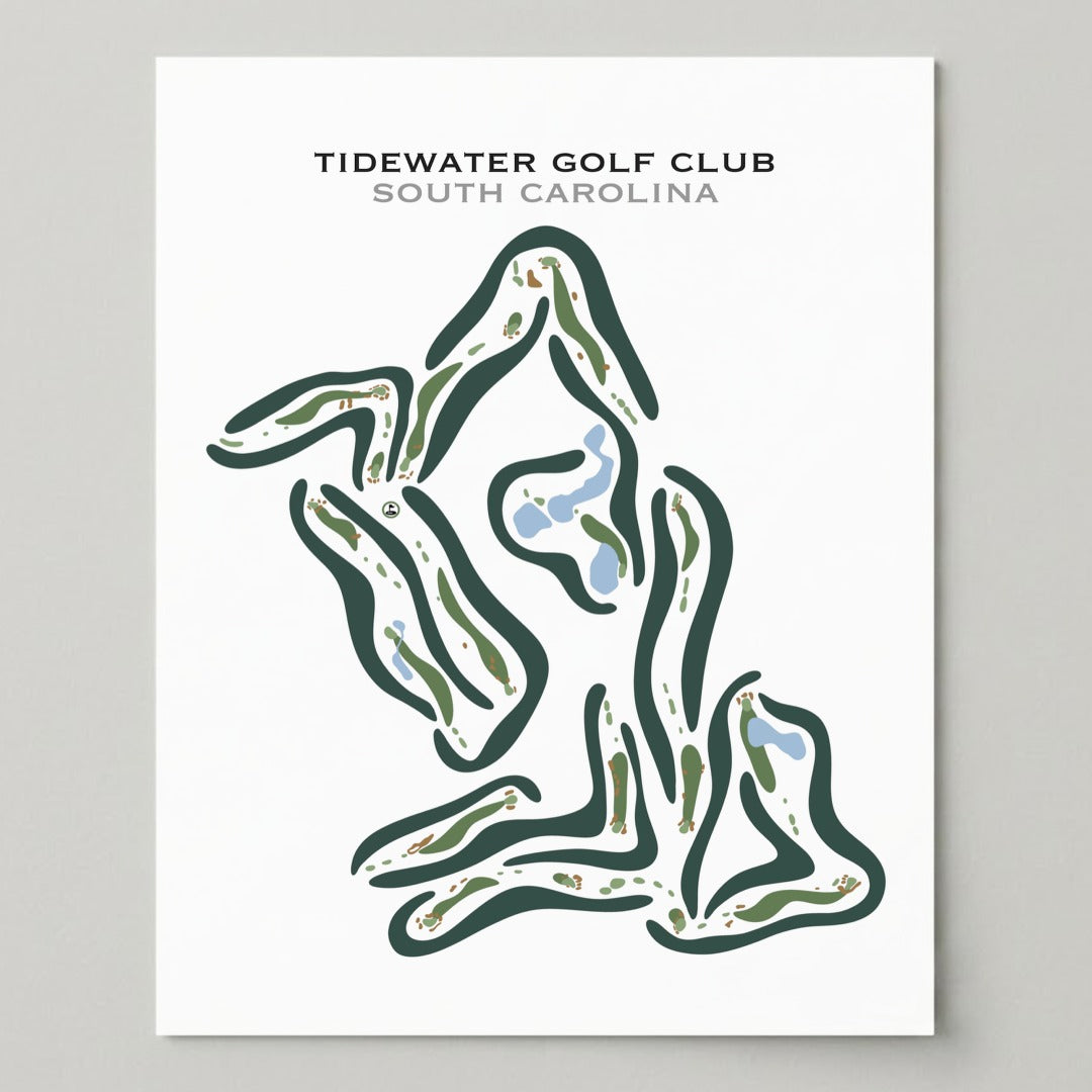 Tidewater Golf Club, South Carolina - Printed Golf Courses