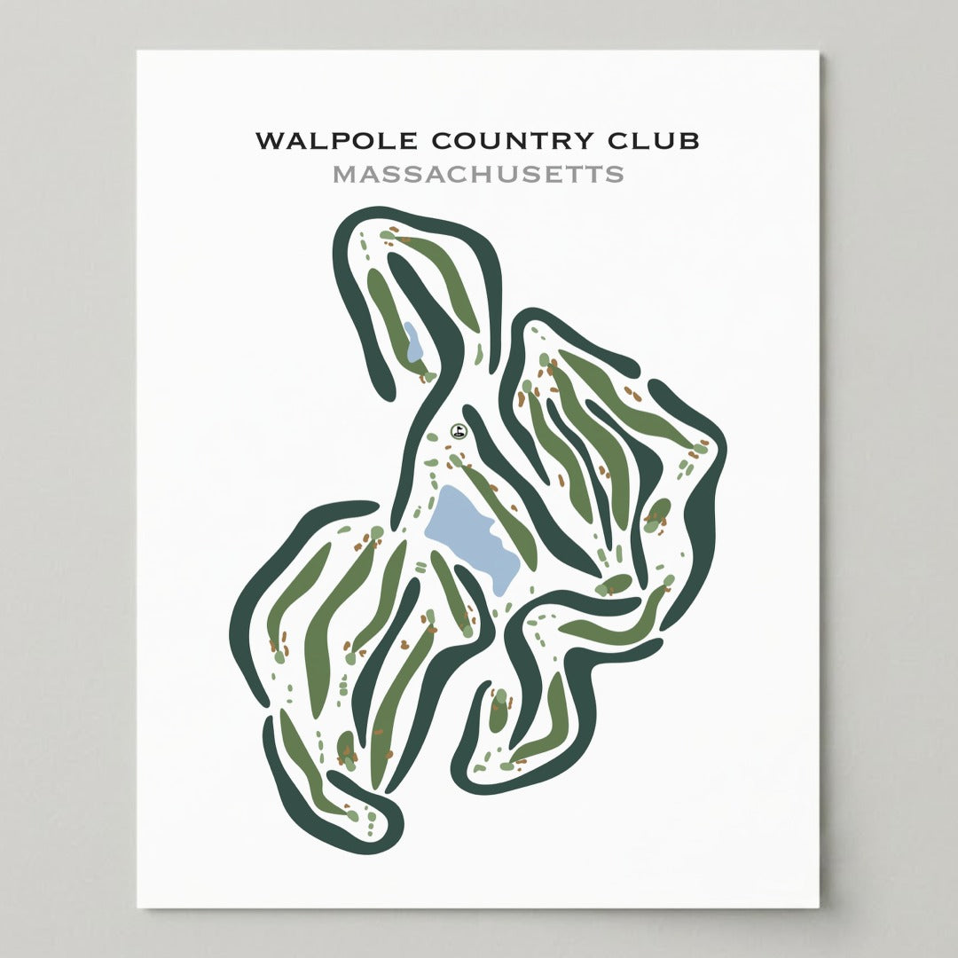 Walpole Country Club, Massachusetts - Printed Golf Courses