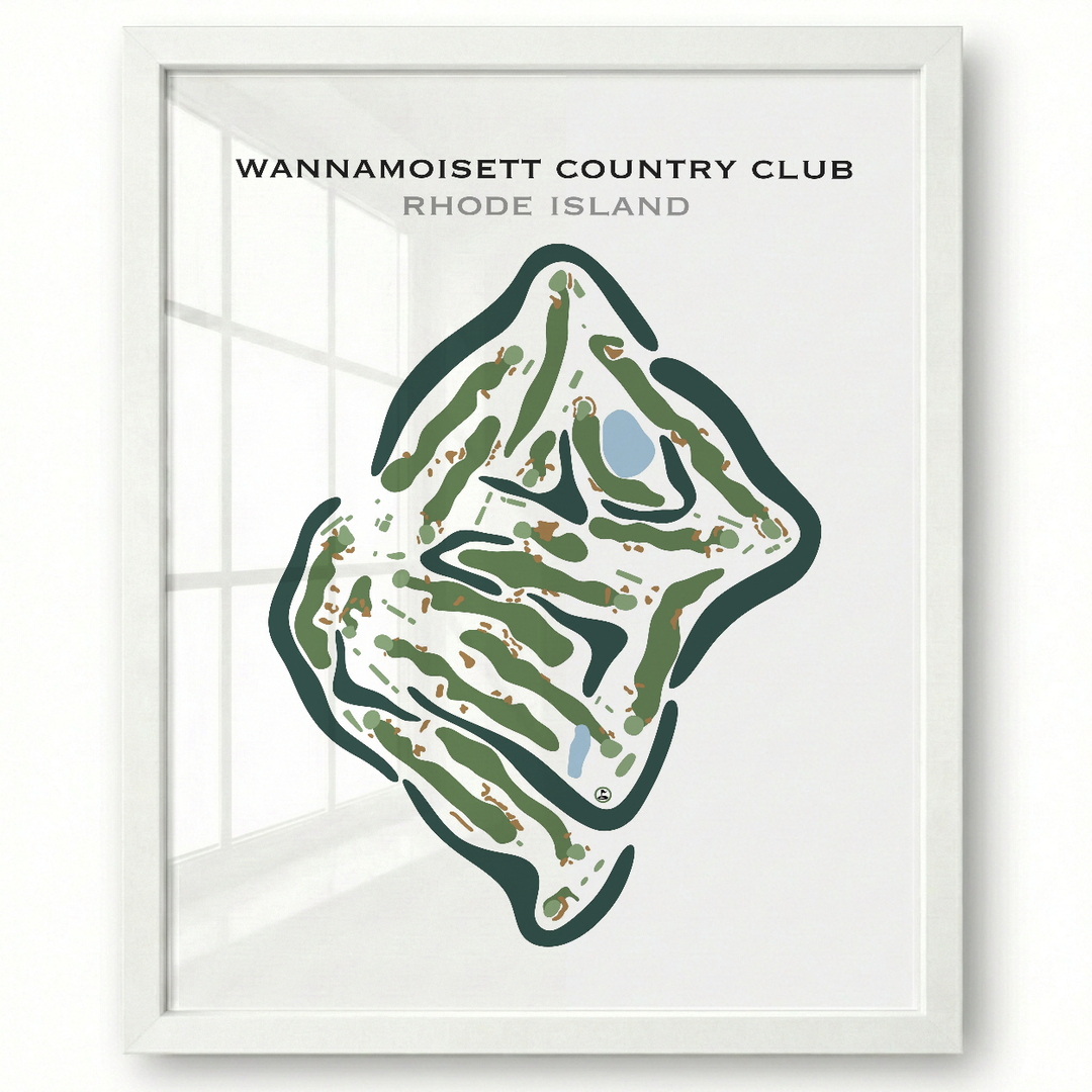 Wannamoisett Country Club, Rhode Island - Printed Golf Courses