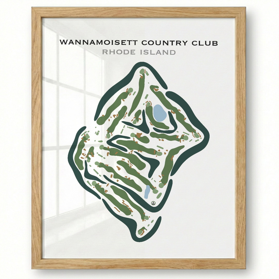Wannamoisett Country Club, Rhode Island - Printed Golf Courses