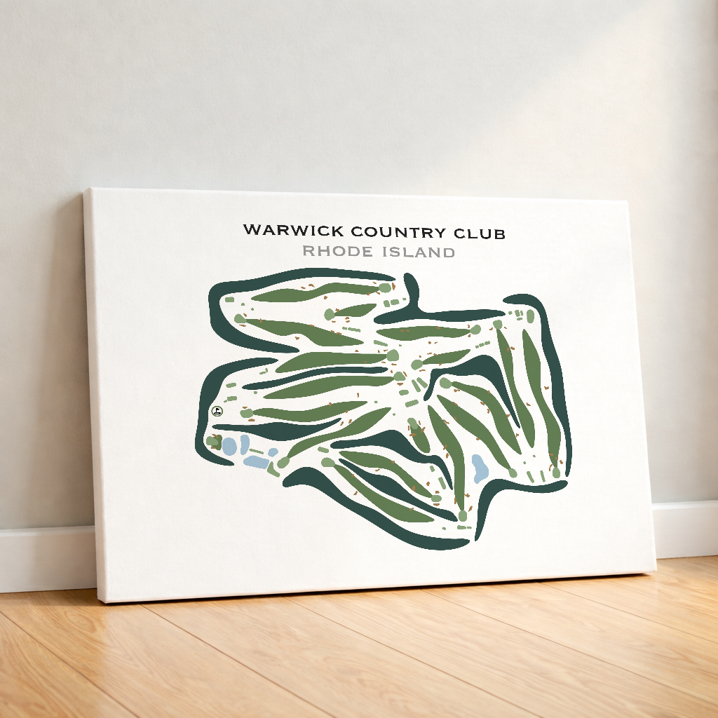 Warwick Country Club, Rhode Island - Printed Golf Courses